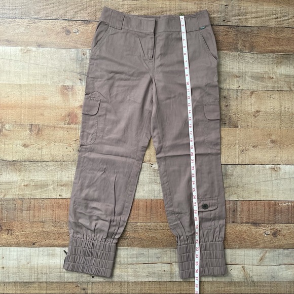 St. John Cargo Pants with Ankle Cuff Khaki Brown Size 4 - Picture 10 of 11